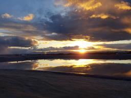 The L&R Group Waste Water Treatment Pond at sunrise.